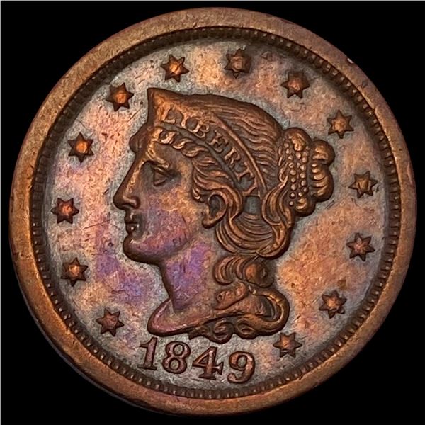 1849 Braided Hair Large Cent CHOICE AU
