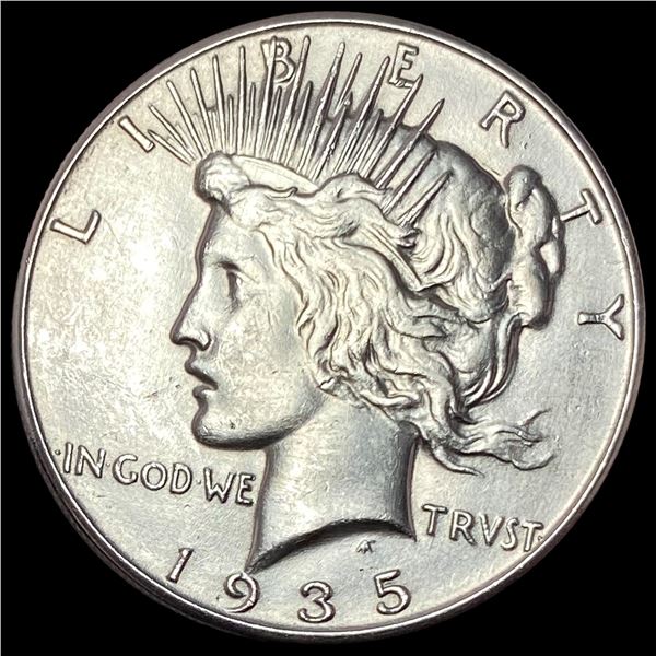 1935 Silver Peace Dollar CLOSELY UNCIRCULATED
