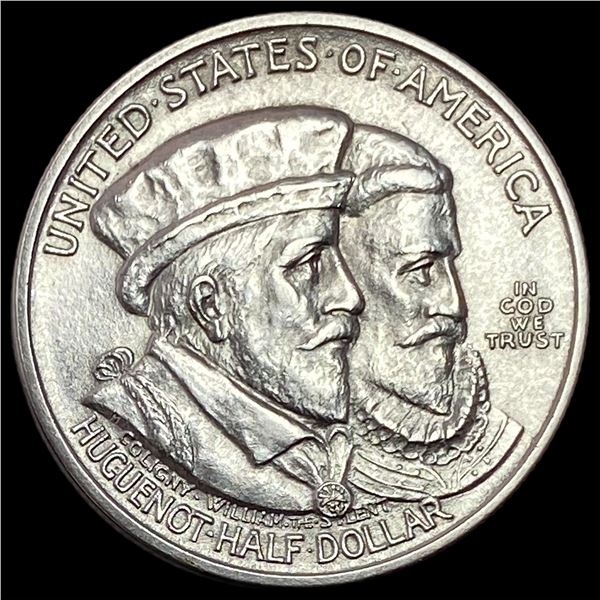 1924 Silver Huguenot-Walloon Half Dollar GEM BU