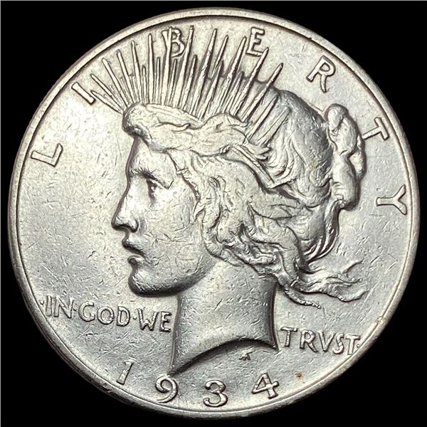1934-S Silver Peace Dollar NEARLY UNCIRCULATED
