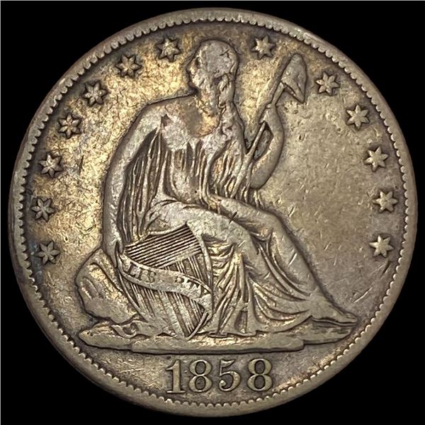 1858-O Seated Liberty Half Dollar NEARLY UNCIRCULATED