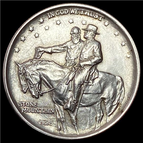 1925 Silver Stone Mountain Half Dollar GEM BU