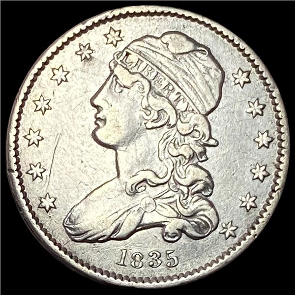 1835 Capped Bust Quarter NEARLY UNCIRCULATED
