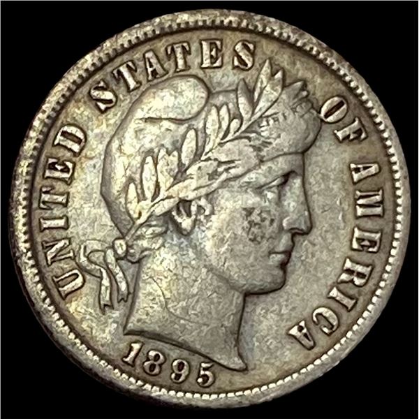 1895-S Silver Barber Dime LIGHTLY CIRCULATED