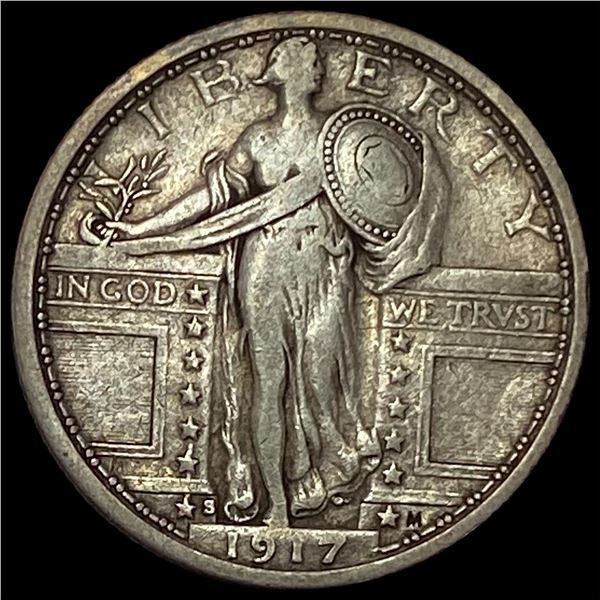 1917-S Type 1 Silver Standing Liberty Quarter LIGHTLY CIRCULATED