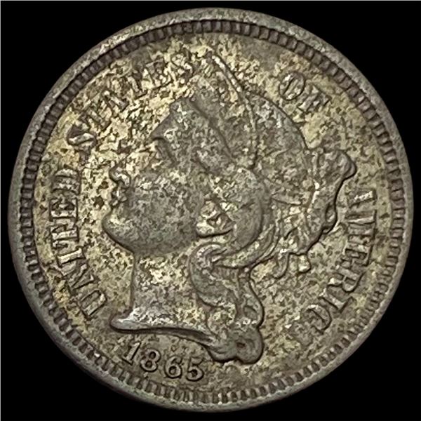 1865 Nickel Three-Cent Piece LIGHTLY CIRCULATED