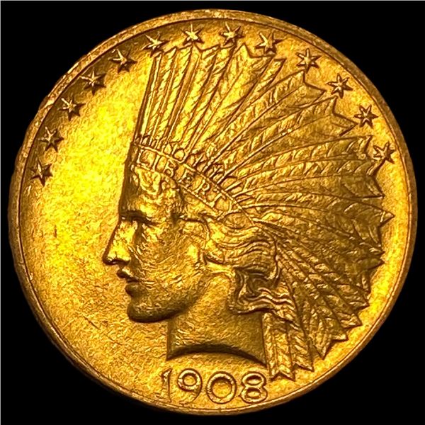 1908 Indian Head $10 Gold Eagle UNCIRCULATED