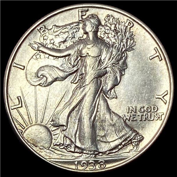 1938 Silver Walking Liberty Half Dollar CHOICE AU