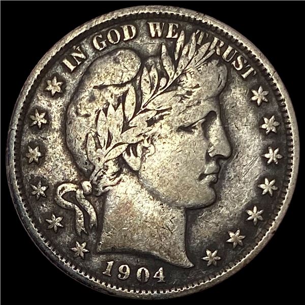 1904 Silver Barber Half Dollar LIGHTLY CIRC