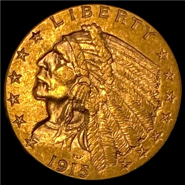 1915 Indian Head Gold $2.50 Quarter Eagle CHOICE BU