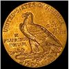Image 2 : 1915 Indian Head Gold $2.50 Quarter Eagle CHOICE BU