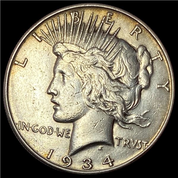 1934 Silver Peace Dollar NEARLY UNCIRCULATED