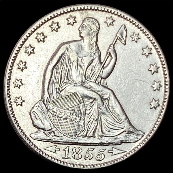 1855-O Silver Seated Liberty Half Dollar UNCIRCULATED