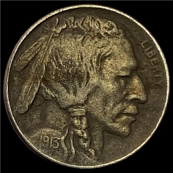 1913-D TY 1 Buffalo Nickel Type 1 LIGHTLY CIRCULATED