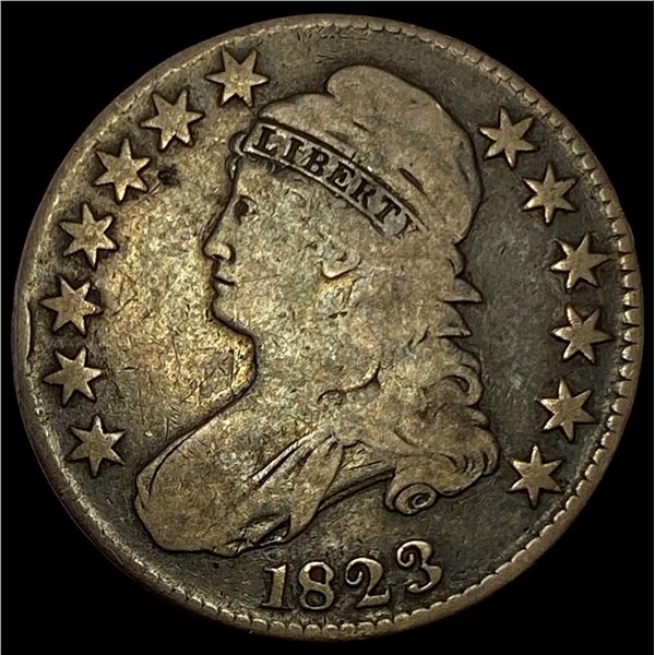 1823 Capped Bust Half Dollar LIGHTLY CIRCULATED