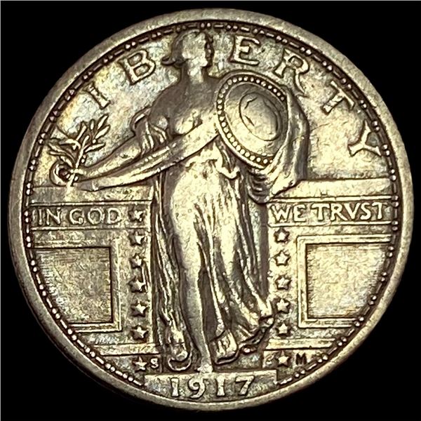 1917-S Type 1 Silver Standing Liberty Quarter NEARLY UNCIRCULATED