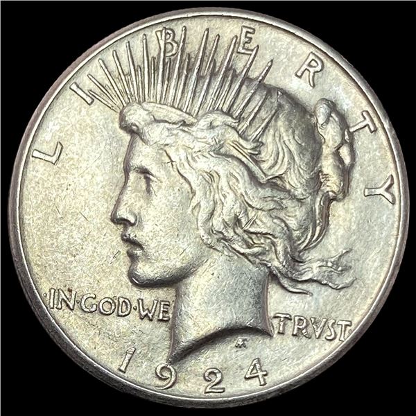 1924-S Silver Peace Dollar CLOSELY UNCIRCULATED