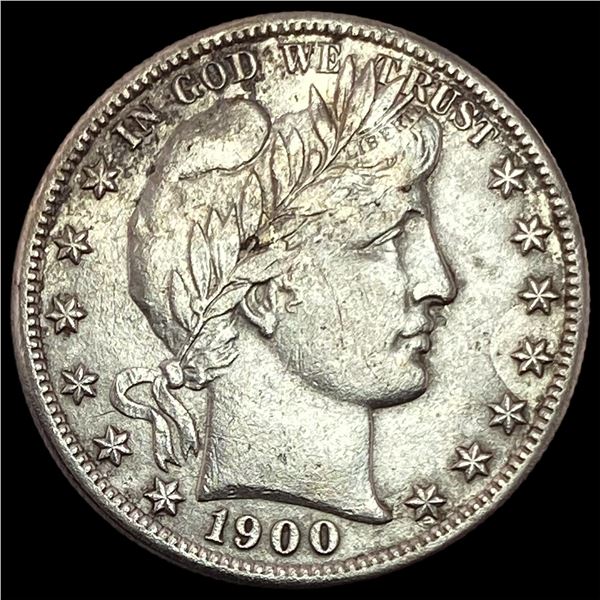 1900-S Silver Barber Half Dollar ABOUT UNCIRCULATED