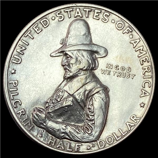 1920-D Silver Pilgrim Half Dollar GEM BU