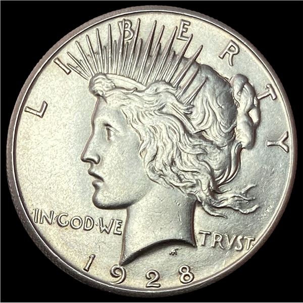 1928 Silver Peace Dollar CLOSELY UNCIRCULATED