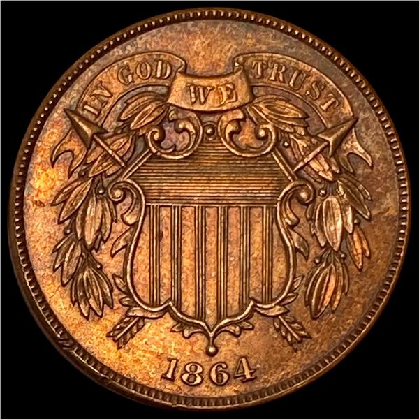 1864 RB Bronze Two-Cent Piece UNCIRCULATED