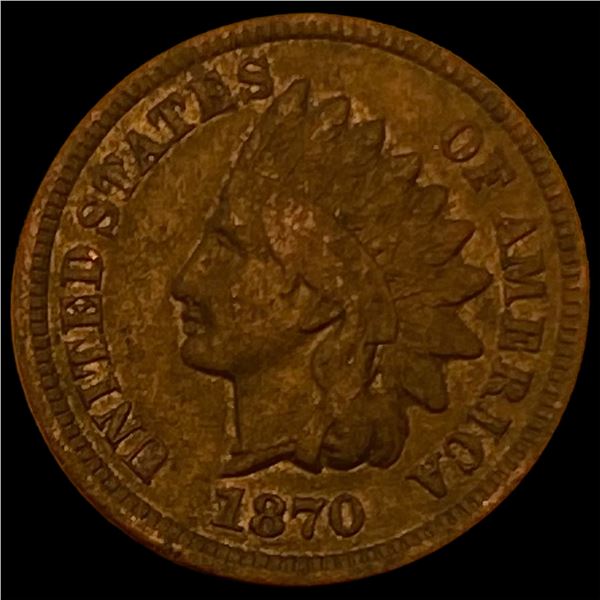 1870 Indian Head Cent CHOICE AU