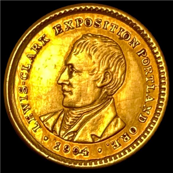 1904 Gold $1 Lewis and Clark NEARLY UNCIRCULATED