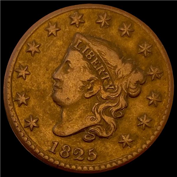 1825 Coronet Head Large Cent LIGHTLY CIRCULATED
