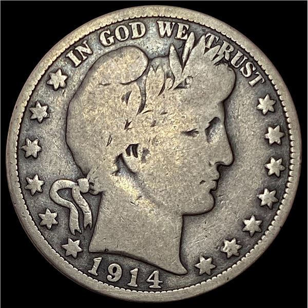 1914 Barber Half Dollar NICELY CIRCULATED