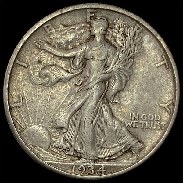 1934-D Silver Half Dollar Walking Liberty LIGHTLY CIRCULATED