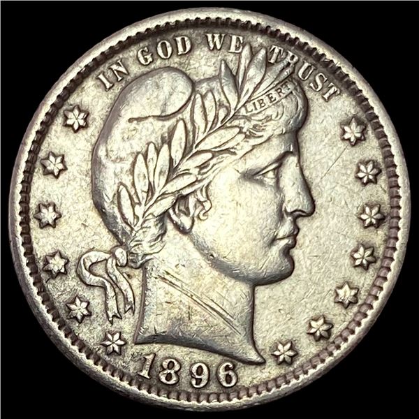 1896-O Silver Barber Quarter CLOSELY UNCIRCULATED