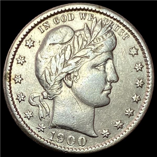 1900-S Silver Barber Quarter CLOSELY UNCIRCULATED