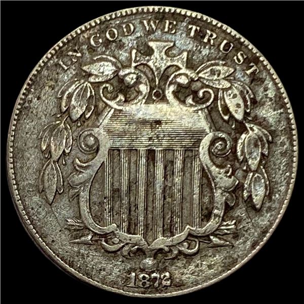 1872 Shield Nickel LIGHTLY CIRCULATED