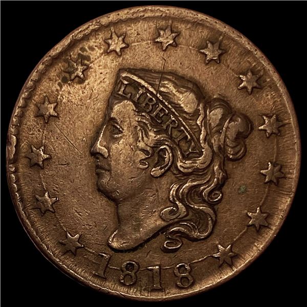 1818 Coronet Head Large Cent CLOSELY UNCIRCULATED