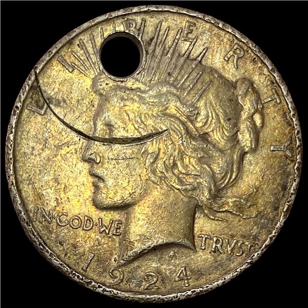 1924 Silver Peace Dollar CLOSELY UNCIRCULATED