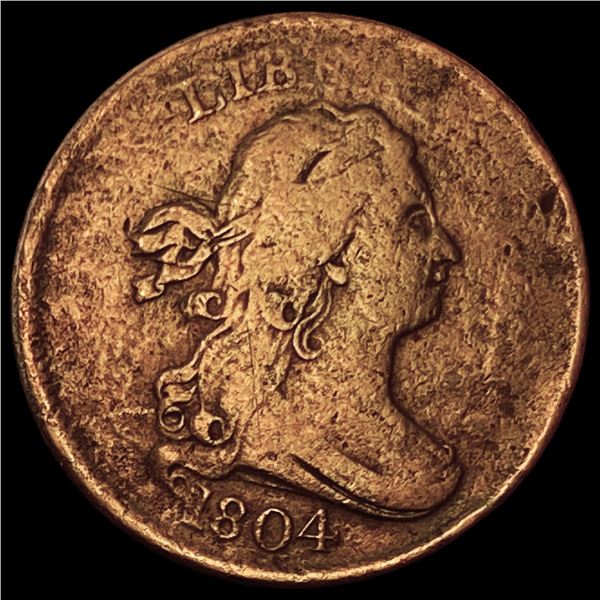 1804 Draped Bust Half Cent NICELY CIRCULATED