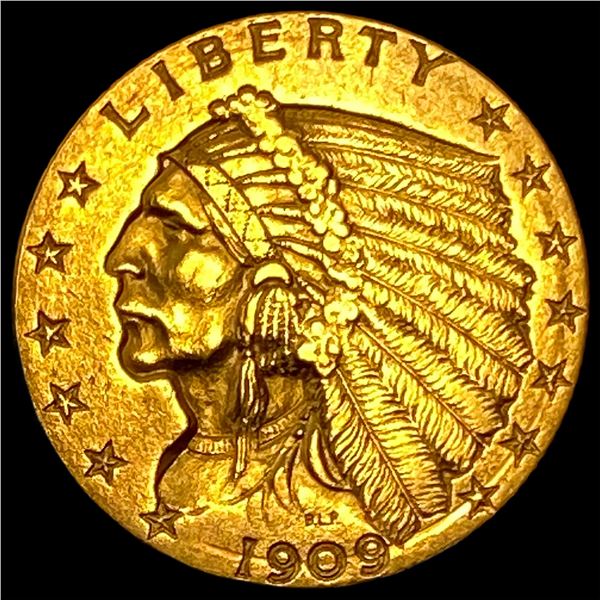 1909 Indian Head Gold $2.50 Quarter Eagle UNCIRCULATED