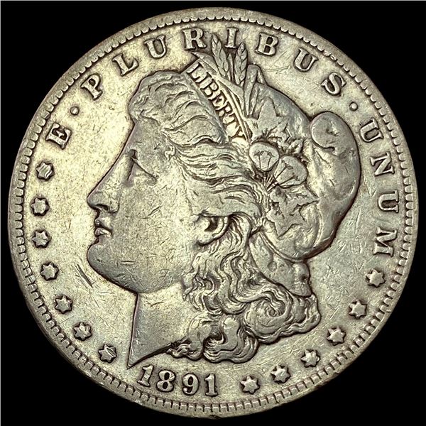 1891-CC Silver Morgan Dollar LIGHTLY CIRCULATED