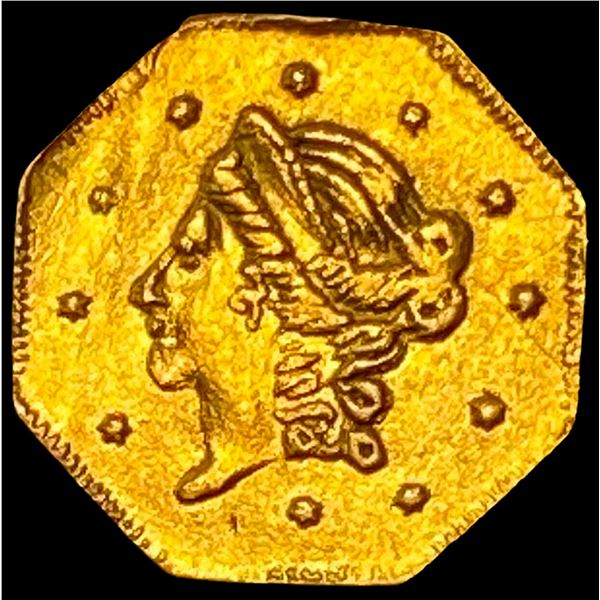 1871 Gold California Fractional Half Dollar Octag. CHOICE AU
