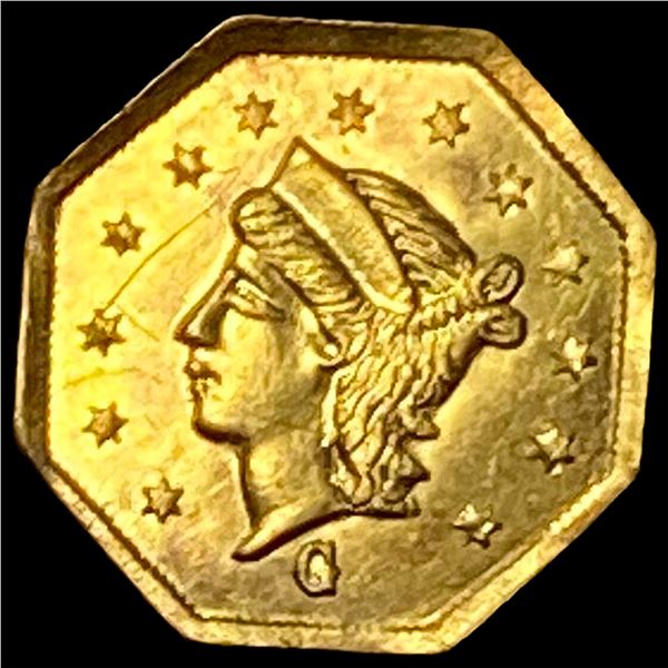 1866 Gold California Fractional 25c Octag. UNCIRCULATED