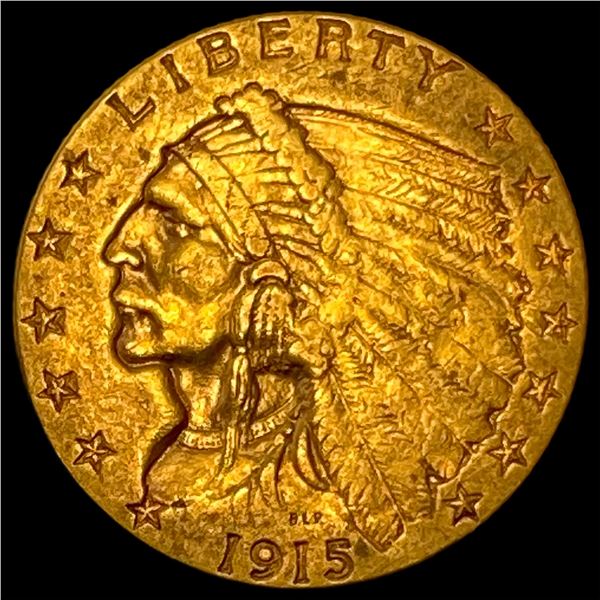 1915 Indian Head $2.50 Gold Quarter Eagle CLOSELY UNCIRCULATED