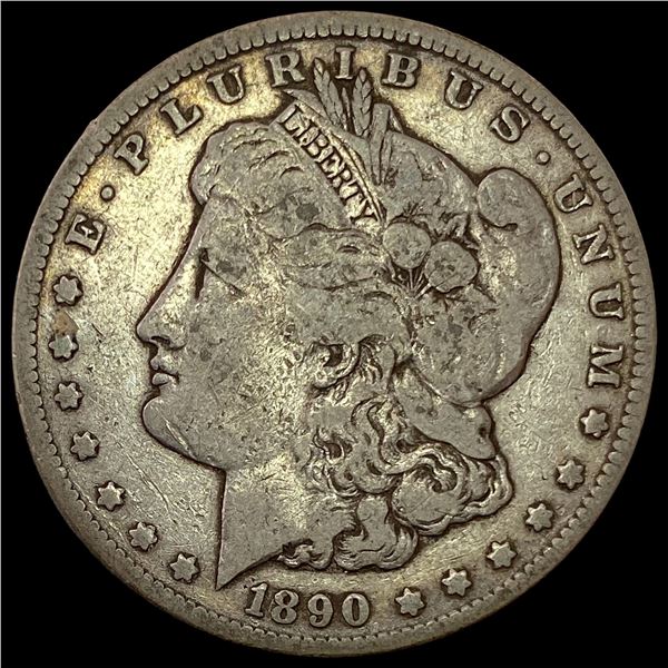1890-CC Tailbar Silver Morgan Dollar NICELY CIRCULATED