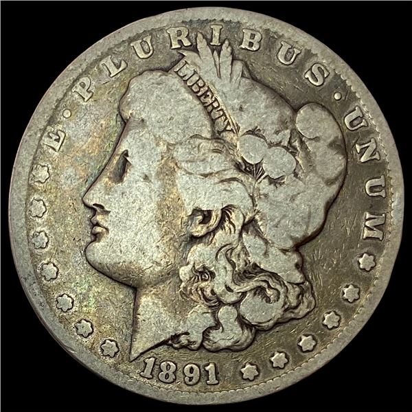 1891-CC Silver Morgan Dollar LIGHTLY CIRCULATED