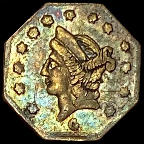 1864 California Gold Fractional 50c Octagonal CHOICE AU