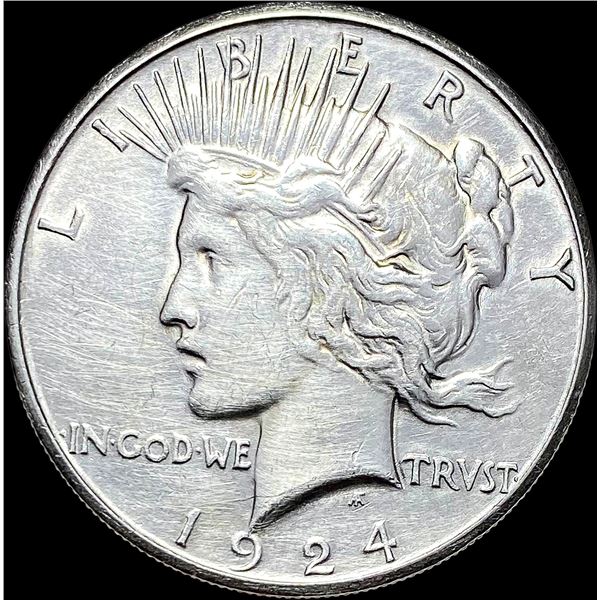 1924-S Silver Peace Dollar CLOSELY UNCIRCULATED