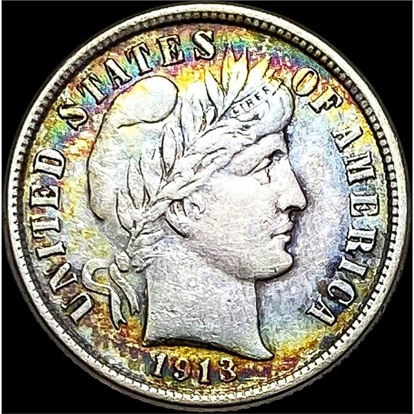 1913-S Silver Barber Dime NEARLY UNCIRCULATED