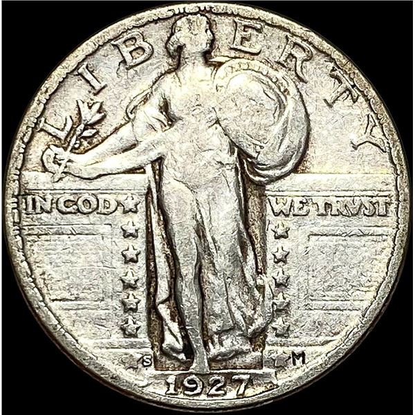 1927-S Silver Standing Liberty Quarter LIGHTLY CIRCULATED