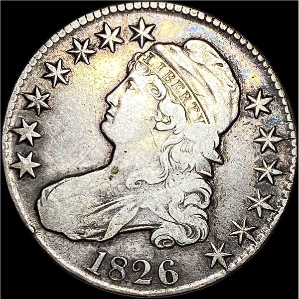 1826 Capped Bust Half Dollar LIGHTLY CIRCULATED