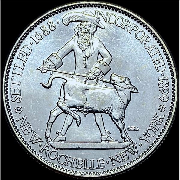 1938 Silver New Rochelle Half Dollar SUPERB GEM BU