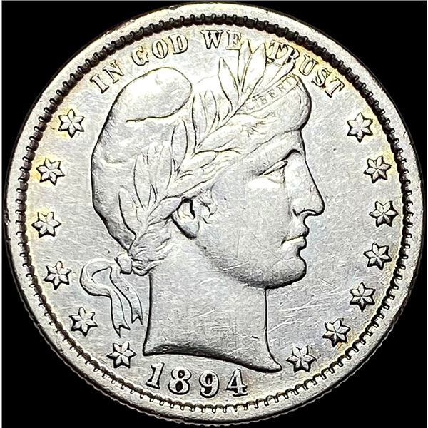 1894-S Silver Barber Quarter CLOSELY UNCIRCULATED